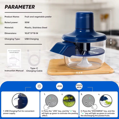 ✨ Éplucheur Électrique de Fruits et Légumes - Votre Allié Cuisine Magique ! 🍇🧄